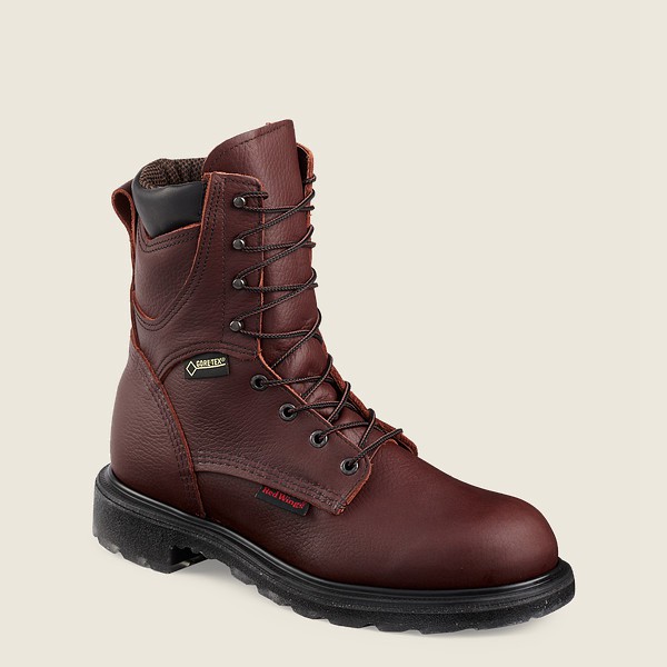 Red Wing Work Boots Supersole® 2.0 - 8-inch Waterproof Soft Toe - Burgundy - Mens GJY560321